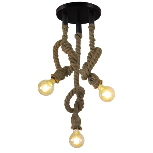 BATEAU DE CORDE DE LAMPE DE TOIT 3 LUMIÈRES