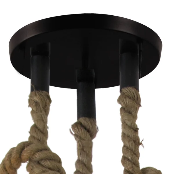 BATEAU DE CORDE DE LAMPE DE TOIT 3 LUMIÈRES