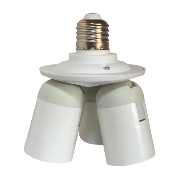 PORTE-LAMPE 3 LUMIÈRES E27 BLANC