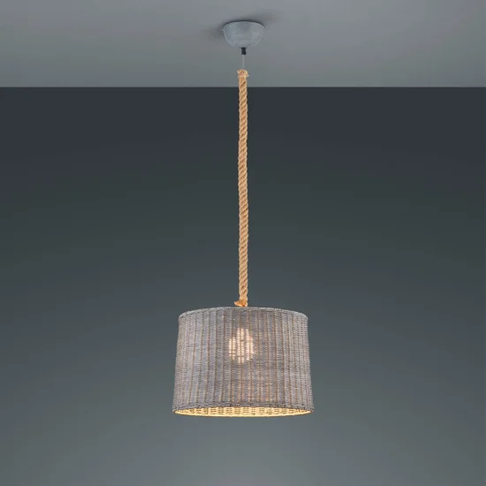 CORDE DE ROTIN DE LAMPE DE PLAFOND DE MANDY