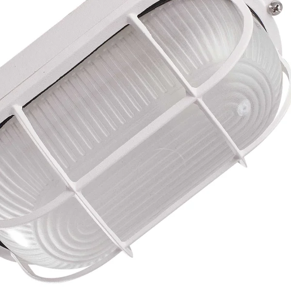 APPLIQUER OVALE EXTÉRIEUR DE GRILLE BLANCHE