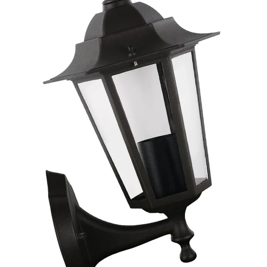 APPLIQUE EXTÉRIEURE HEXAGONALE NOIRE E27 2