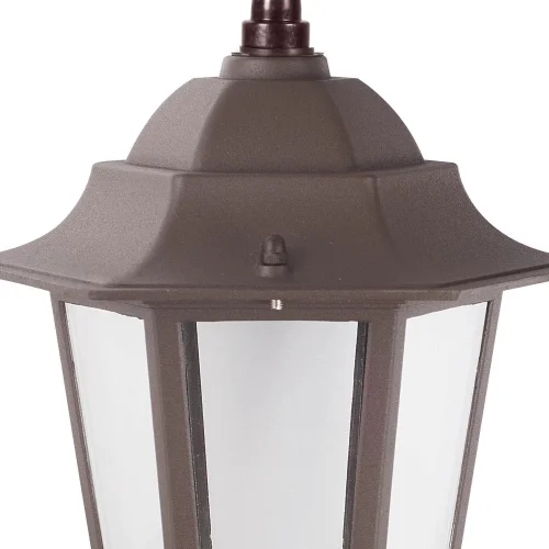 PENDENTIF EXTERNE LAMPE HEXAGONALE ROUILLE BRUNE