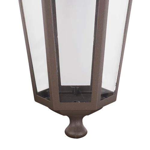 PENDENTIF EXTERNE LAMPE HEXAGONALE ROUILLE BRUNE