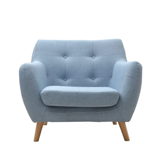 FAUTEUIL CLÉMENTINE VINTAGE BLEU CLAIR