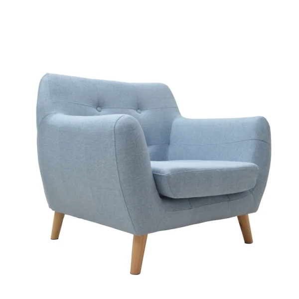 FAUTEUIL CLÉMENTINE VINTAGE BLEU CLAIR FAUTEUIL CLÉMENTINE VINTAGE BLEU CLAIR