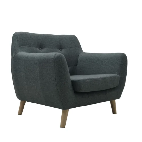 FAUTEUIL DE CLÉMENTINE GRIS OLIVE VINTAGE