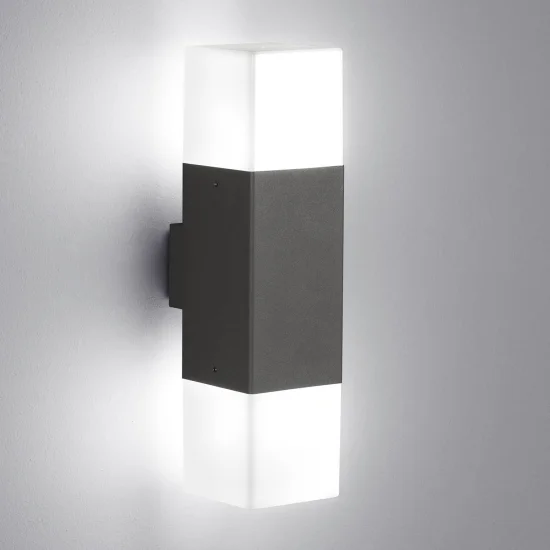 APPLIQUER EXTÉRIEUR LED BELFAST 4W E14 LUMIÈRE DE HAUT EN BAS ANTHRACITE 2