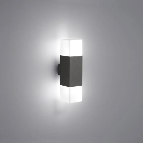 APPLIQUER EXTÉRIEUR LED BELFAST 4W E14 LUMIÈRE DE HAUT EN BAS ANTHRACITE