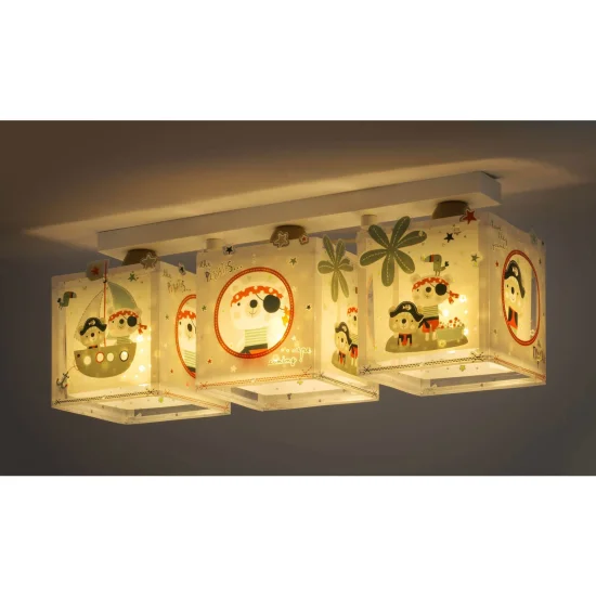 PLAFOND POUR ENFANTS 3 LUMIÈRES PIRATES 2
