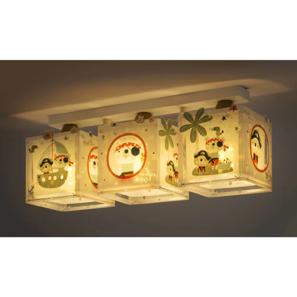PLAFOND POUR ENFANTS 3 LUMIÈRES PIRATES PLAFOND POUR ENFANTS 3 LUMIÈRES PIRATES