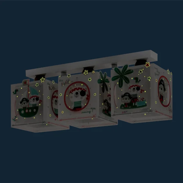 PLAFOND POUR ENFANTS 3 LUMIÈRES PIRATES PLAFOND POUR ENFANTS 3 LUMIÈRES PIRATES