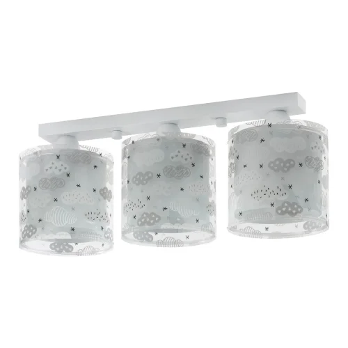 PLAFOND POUR ENFANTS 3 LUMIÈRES NUAGEUSES GRISES