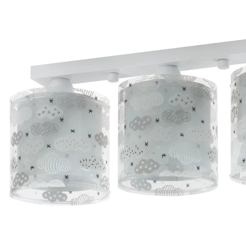 PLAFOND POUR ENFANTS 3 LUMIÈRES NUAGEUSES GRISES