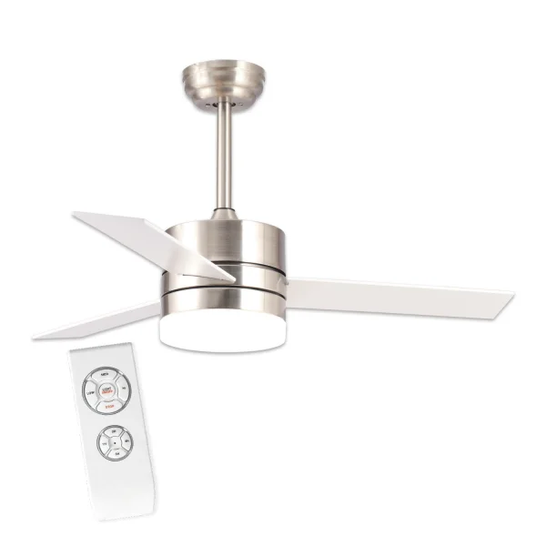 VENTILATEUR DE PLAFOND CONDUIT LORENZO 16W 3 PELLES NICKEL VENTILATEUR DE PLAFOND CONDUIT LORENZO 16W 3 PELLES NICKEL