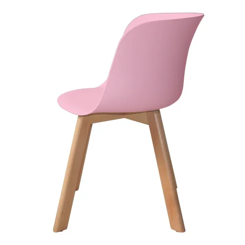 FAUTEUIL EN BOIS NORDIQUE ROSE
