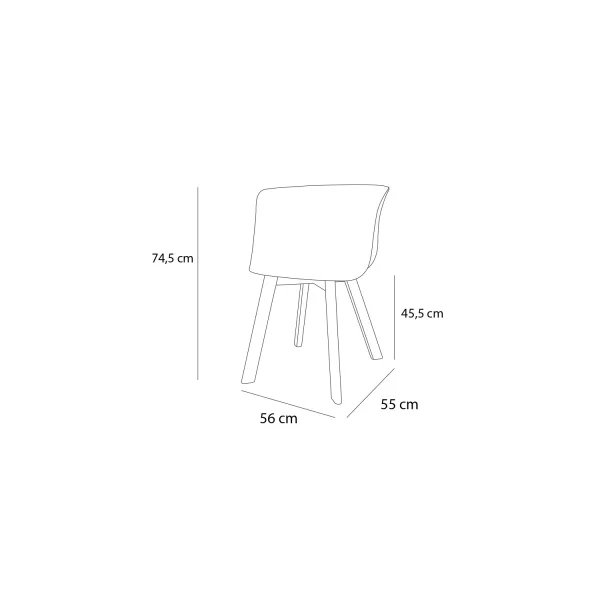 FAUTEUIL EN BOIS NORDIQUE ROSE