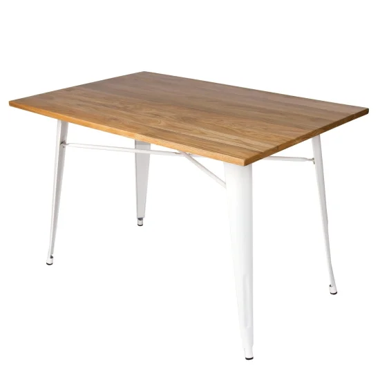 TABLE JOSEPHINE WHITE WOOD 120x80 CM 2