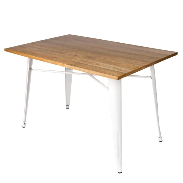 TABLE JOSEPHINE WHITE WOOD 120x80 CM