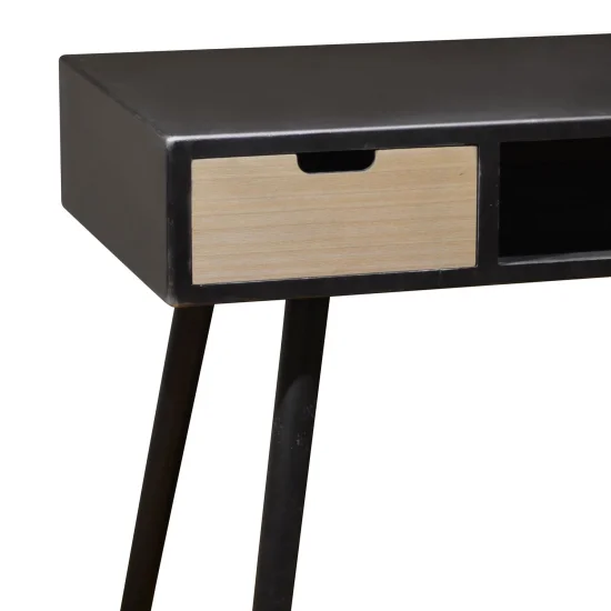 TABLE DE BUREAU LUKA EN PIN NOIR 2