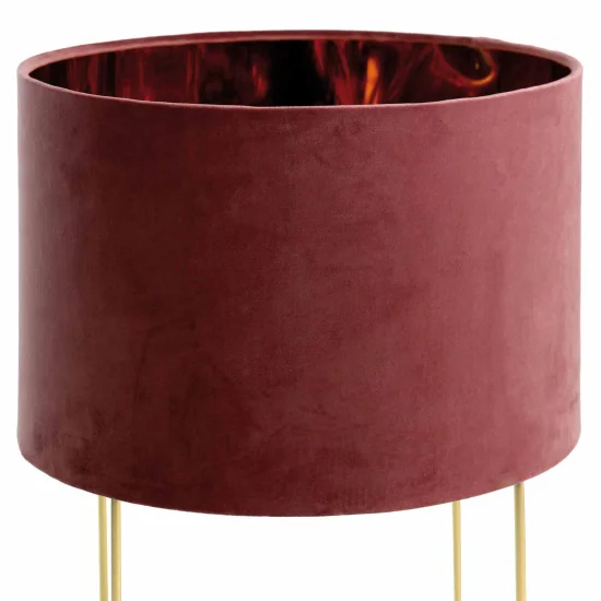 LAMPE DE TABLE EN VELOURS BRUN 2