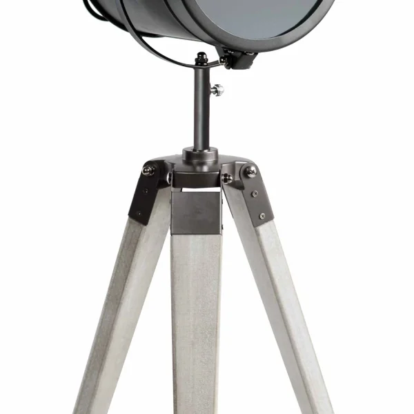 LAMPE DE TABLE COUSUE EN ACIER VIEILLI