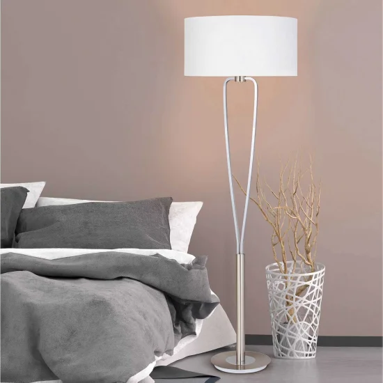 LAMPE DE PLANCHER TOULOUSE NICKEL