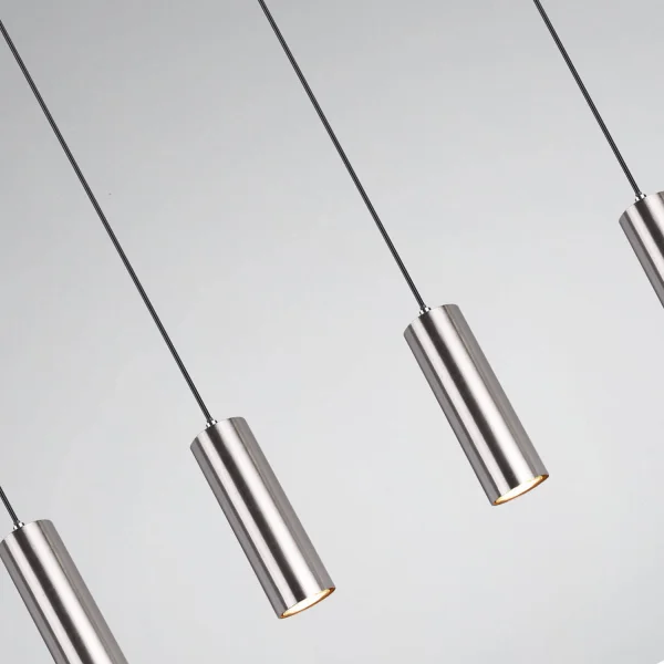 GREFFE DE LAMPE DE PLAFOND 4 LUMIÈRES MATES DE NICKEL