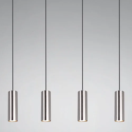 GREFFE DE LAMPE DE PLAFOND 4 LUMIÈRES MATES DE NICKEL