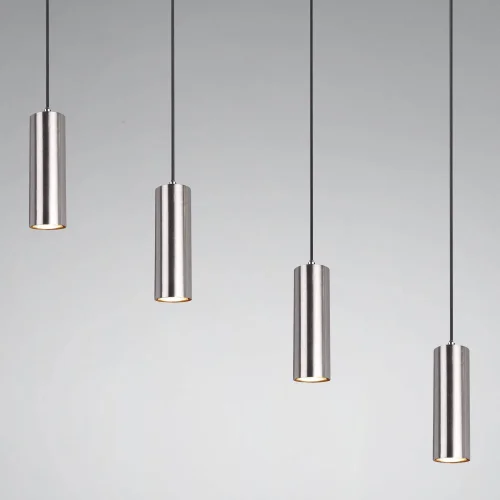 GREFFE DE LAMPE DE PLAFOND 4 LUMIÈRES MATES DE NICKEL