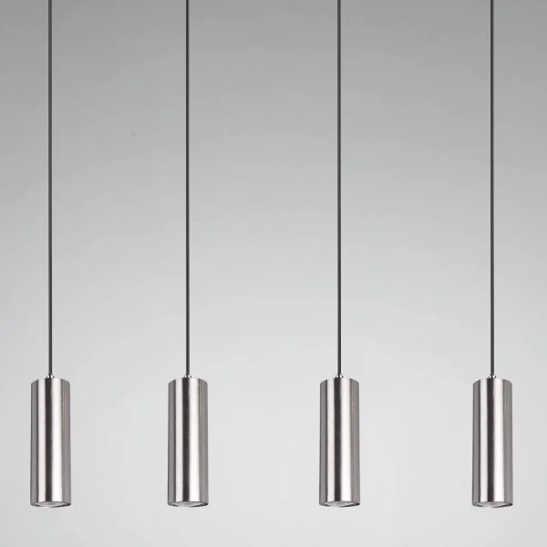 GREFFE DE LAMPE DE PLAFOND 4 LUMIÈRES MATES DE NICKEL