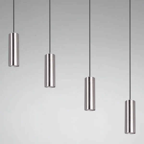 GREFFE DE LAMPE DE PLAFOND 4 LUMIÈRES MATES DE NICKEL