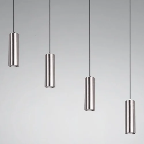 GREFFE DE LAMPE DE PLAFOND 4 LUMIÈRES MATES DE NICKEL