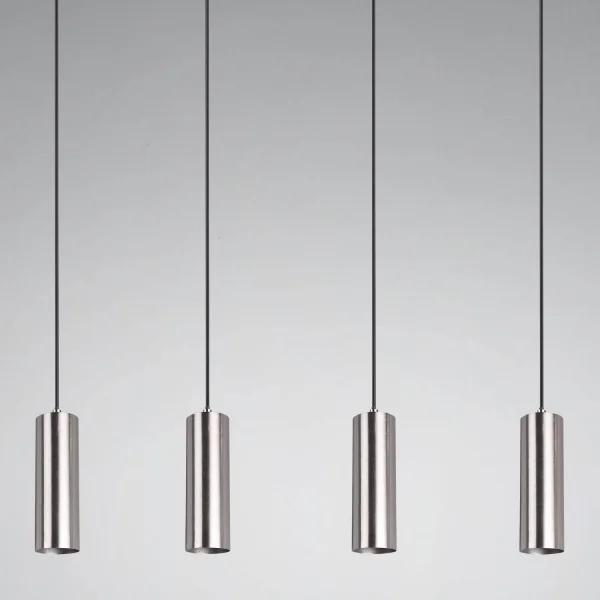 GREFFE DE LAMPE DE PLAFOND 4 LUMIÈRES MATES DE NICKEL