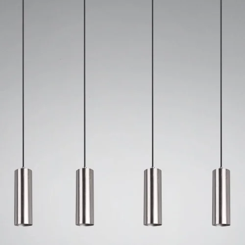 GREFFE DE LAMPE DE PLAFOND 4 LUMIÈRES MATES DE NICKEL