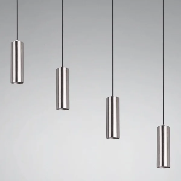 GREFFE DE LAMPE DE PLAFOND 4 LUMIÈRES MATES DE NICKEL