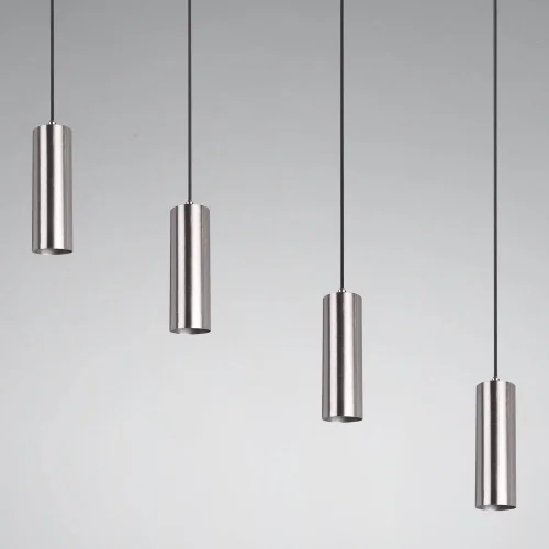 GREFFE DE LAMPE DE PLAFOND 4 LUMIÈRES MATES DE NICKEL