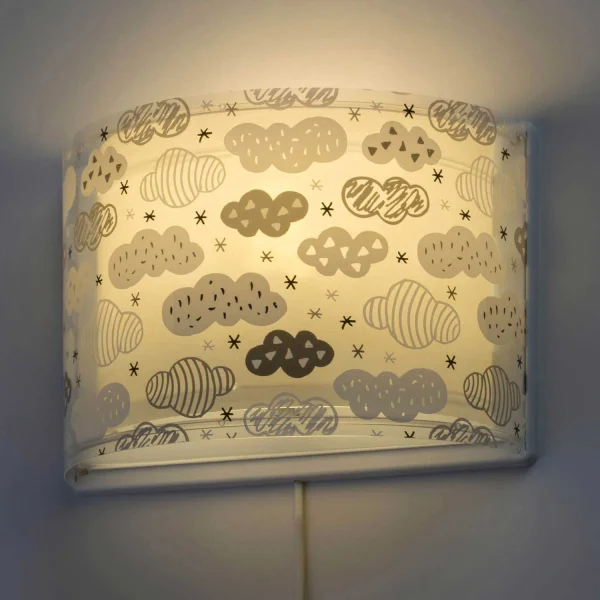 NUAGES DE LAMPE DE MUR GRIS