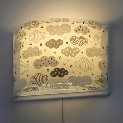 NUAGES DE LAMPE DE MUR GRIS