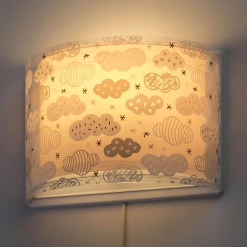 LAMPE MURALE DE NUAGES ROSES