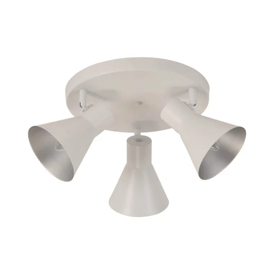 PLAFOND DÉCORATIF 3 LUMIÈRES BLANCHES CLARENCE 2