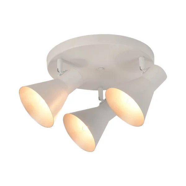 PLAFOND DÉCORATIF 3 LUMIÈRES BLANCHES CLARENCE