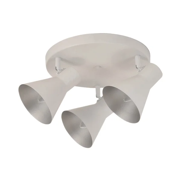PLAFOND DÉCORATIF 3 LUMIÈRES BLANCHES CLARENCE