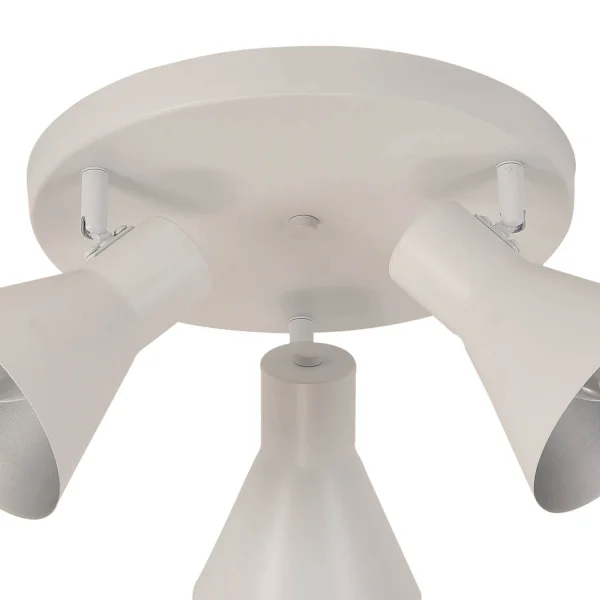 PLAFOND DÉCORATIF 3 LUMIÈRES BLANCHES CLARENCE