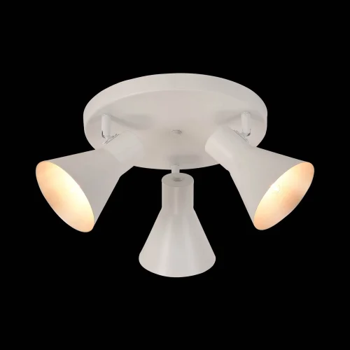 PLAFOND DÉCORATIF 3 LUMIÈRES BLANCHES CLARENCE