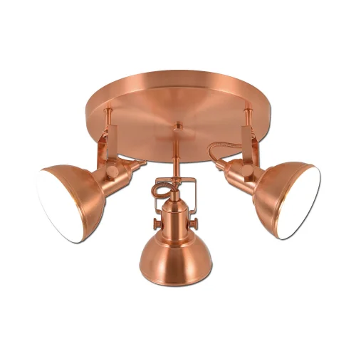 PLAFOND DÉCORATIF 3 LUMIÈRES MURRAY CUIVRE