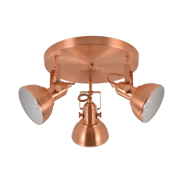 PLAFOND DÉCORATIF 3 LUMIÈRES MURRAY CUIVRE