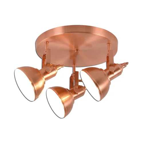 PLAFOND DÉCORATIF 3 LUMIÈRES MURRAY CUIVRE