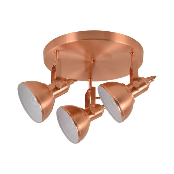 PLAFOND DÉCORATIF 3 LUMIÈRES MURRAY CUIVRE