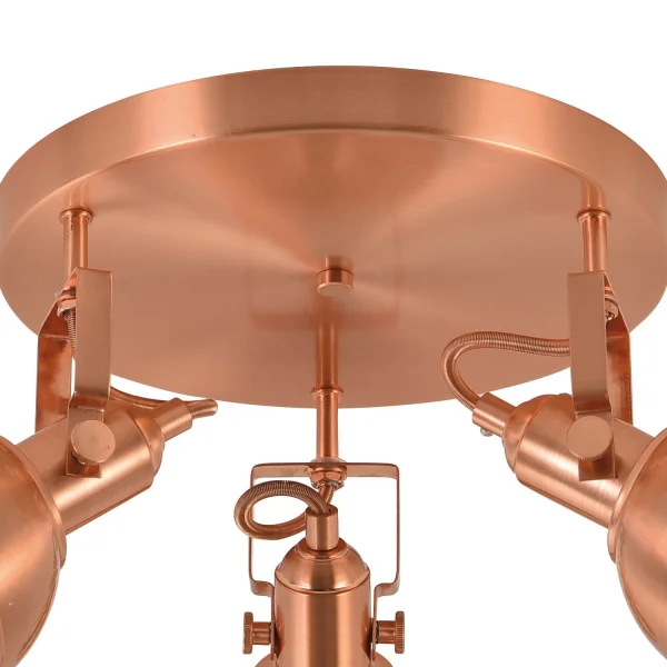 PLAFOND DÉCORATIF 3 LUMIÈRES MURRAY CUIVRE